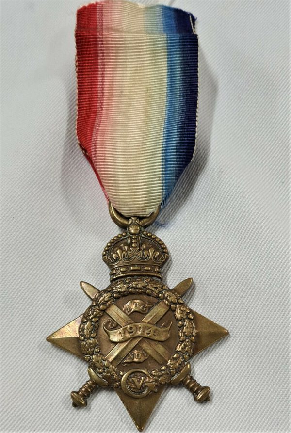 WW1 1914 STAR MEDAL 7059 PTE GILLESPIE 5TH BATTALION CAMERONIANS SCOTTISH RIFLES