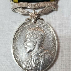 WW1 BRITISH TERRITORIAL EFFICIENCY MEDAL B HISCOX 4TH SOMERSET LIGHT INFANTRY