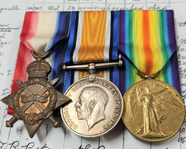 BATTLE DOGGER BANK WW1 MEDAL GROUP 190665 JOHN PERRY ROYAL NAVY