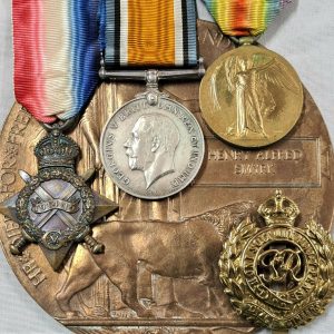 WW1 MEDAL GROUP AND DEATH PLAQUE SGT H SMYRK ACCIDENTALLY KILLED BRITISH ARMY