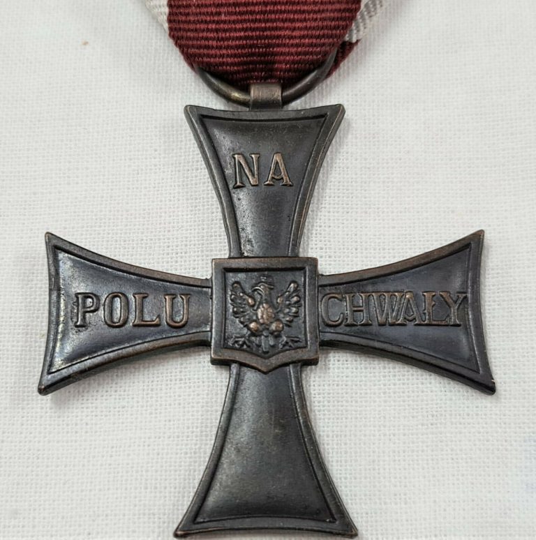 WW1/ WW2 ERA POLISH CROSS OF VALOUR UNDATED - Image 3