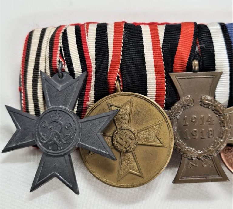 WW1 & WW2 Germany 6 Place Parade Medal Bar - Image 2