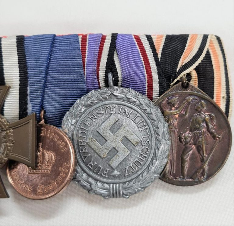 WW1 & WW2 Germany 6 Place Parade Medal Bar - Image 3