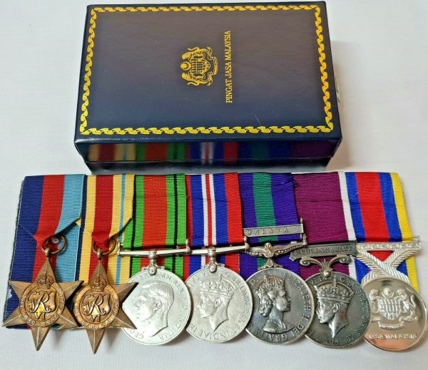 WW2 AND MALAYA MEDALS 816970 WARRANT OFFICER WHITHAM ROYAL ARTILLERY SIGNALS