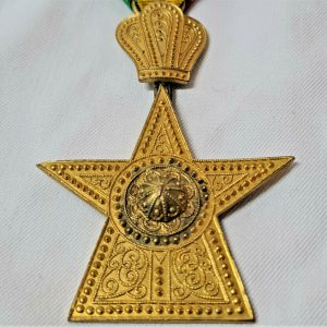 WW2 ERA IMPERIAL ORDER OF THE STAR OF ETHIOPIA OFFICER GRADE MEDAL AWARD