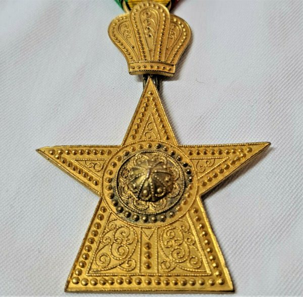 WW2 ERA IMPERIAL ORDER OF THE STAR OF ETHIOPIA OFFICER GRADE MEDAL AWARD