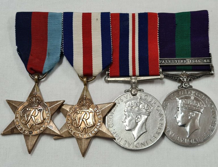 WW2 FRANCE GERMANY PALESTINE MEDALS PTE FITZPATRICK 1ST HIGHLAND LIGHT INFANTRY - Image 2