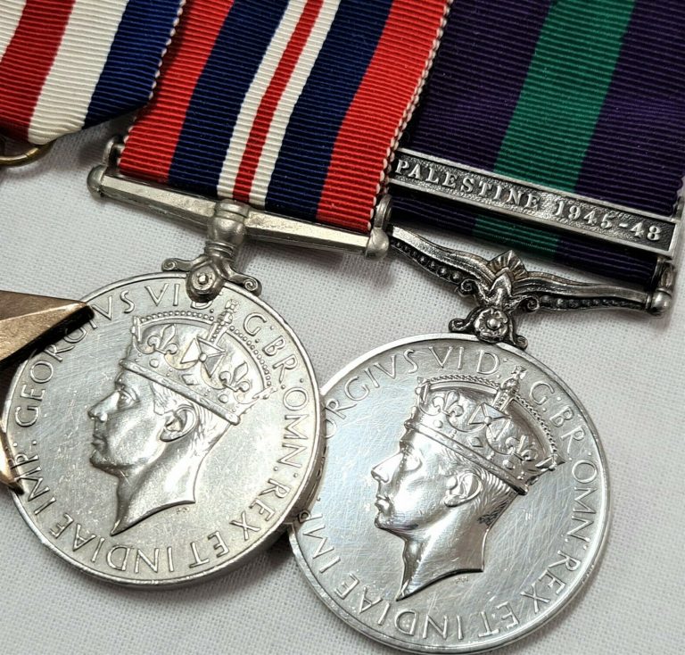 WW2 FRANCE GERMANY PALESTINE MEDALS PTE FITZPATRICK 1ST HIGHLAND LIGHT INFANTRY - Image 3