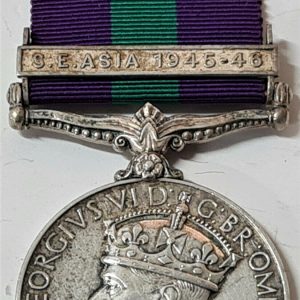 WW2 INDIAN ARMY GENERAL SERVICE MEDAL SE ASIA 1945 46 INDIAN ARMY