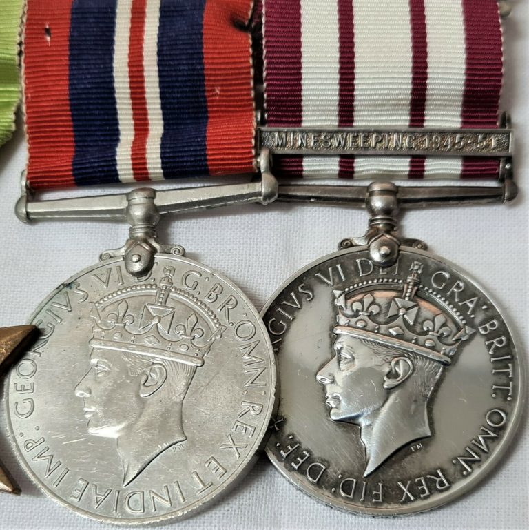 WW2 MINESWEEPING 1945 - 51 MEDAL GROUP 139632 REUBEN TREVAIL ROYAL NAVY - Image 3