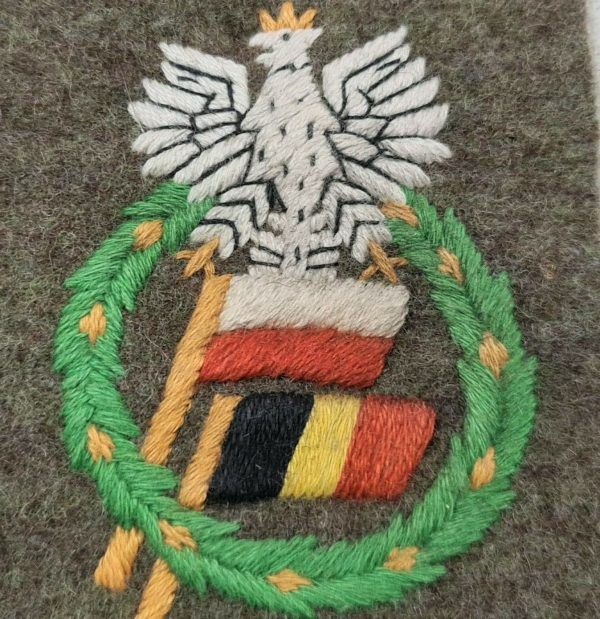 WW2 POLAND & BELGIUM ALLIANCE UNIFORM PATCH