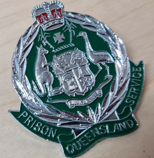 1980's era Queensland Prison Services uniform peaked cap badge