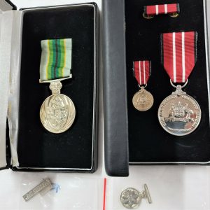 SPECIAL OPS* 1990 ERA AUSTRALIAN ARMY SERVICE MEDALS IN BOXES OF ISSUE BOURNES