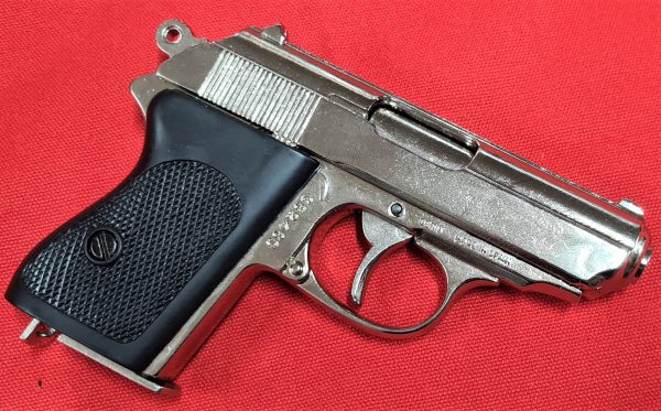 DENIX REPLICA GUN WALTHER PPK JAMES BOND STYLE PISTOL NICKEL