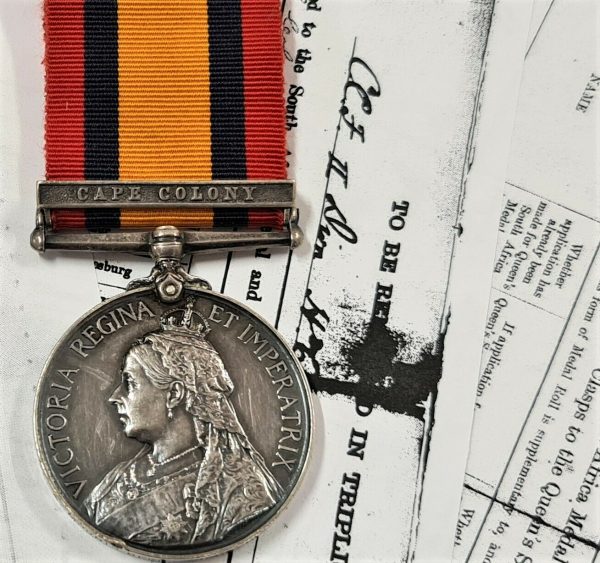 BOER WAR MEDAL LIEUTENANT A. MORRIS-BELL CAPE COLONIAL FORCES SOUTH AFRICA ARMY