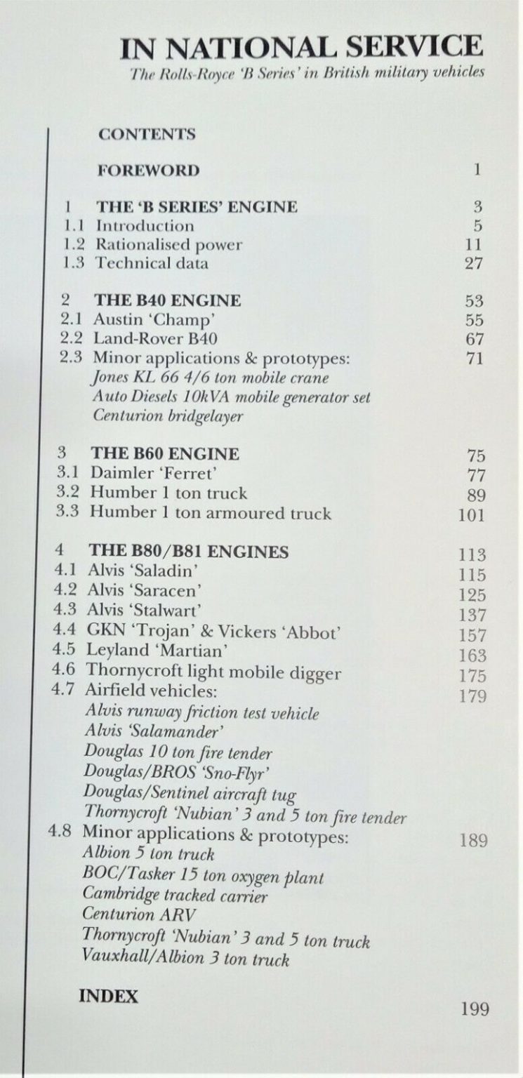 BOOK "IN NATIONAL SERVICE' ROLLS-ROYCE B SERIES ENGINE FOR FERRET, PIG, SARACEN - Image 3