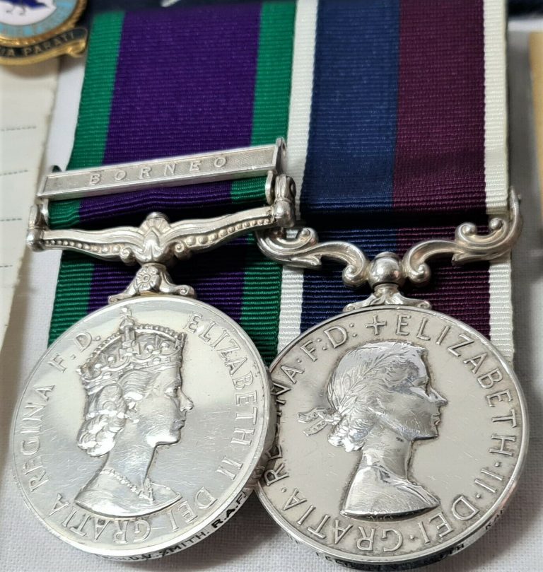 BRITISH BORNEO & LONG SERVICE MEDAL GROUP TO CHIEF TECH D.V SMITH R.A.F. 1953 - 1977 - Image 3