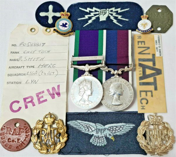 BRITISH BORNEO & LONG SERVICE MEDAL GROUP TO CHIEF TECH SMITH R.A.F. 1953 - 1977