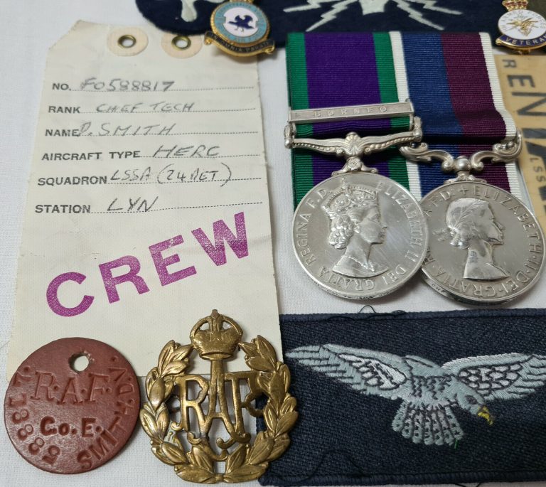 BRITISH BORNEO & LONG SERVICE MEDAL GROUP TO CHIEF TECH D.V SMITH R.A.F. 1953 - 1977 - Image 2