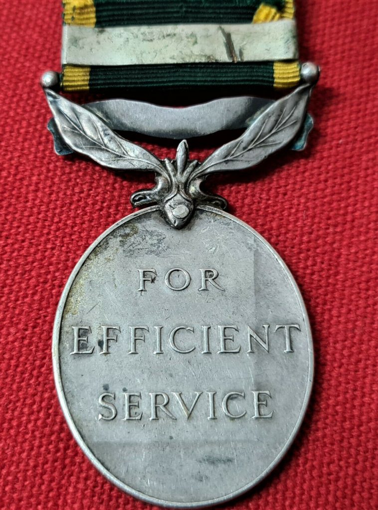 BRITISH TERRITORIAL EFFICIENCY MEDAL & CLASP GUNNER A.E.CHAMBERS ROYAL ARTILLERY - Image 4