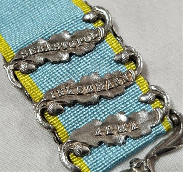 *DIED* 1855 CRIMEAN WAR MEDAL ALMA INKERMANN SEBASTOPOL COLLIER 47TH FOOT ARMY - Image 4