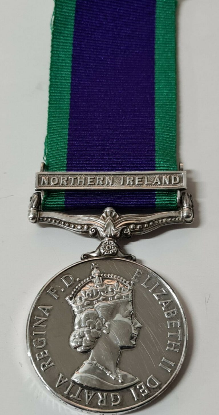 DUKE WELLINGTON'S REGT POST WW2 BRITISH GENERAL SERVICE MEDAL NORTHERN IRELAND - Image 2