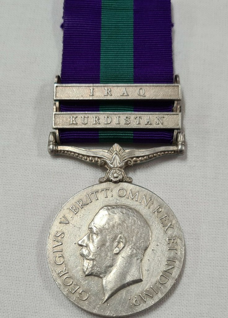 GENERAL SERVICE MEDAL KURDISTAN & IRAQ HAVILDAR 1/113 BATTALION WW1 - Image 2