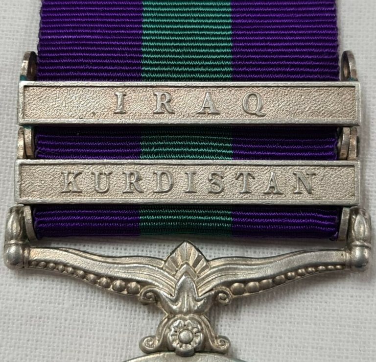 GENERAL SERVICE MEDAL KURDISTAN & IRAQ HAVILDAR 1/113 BATTALION WW1 - Image 3