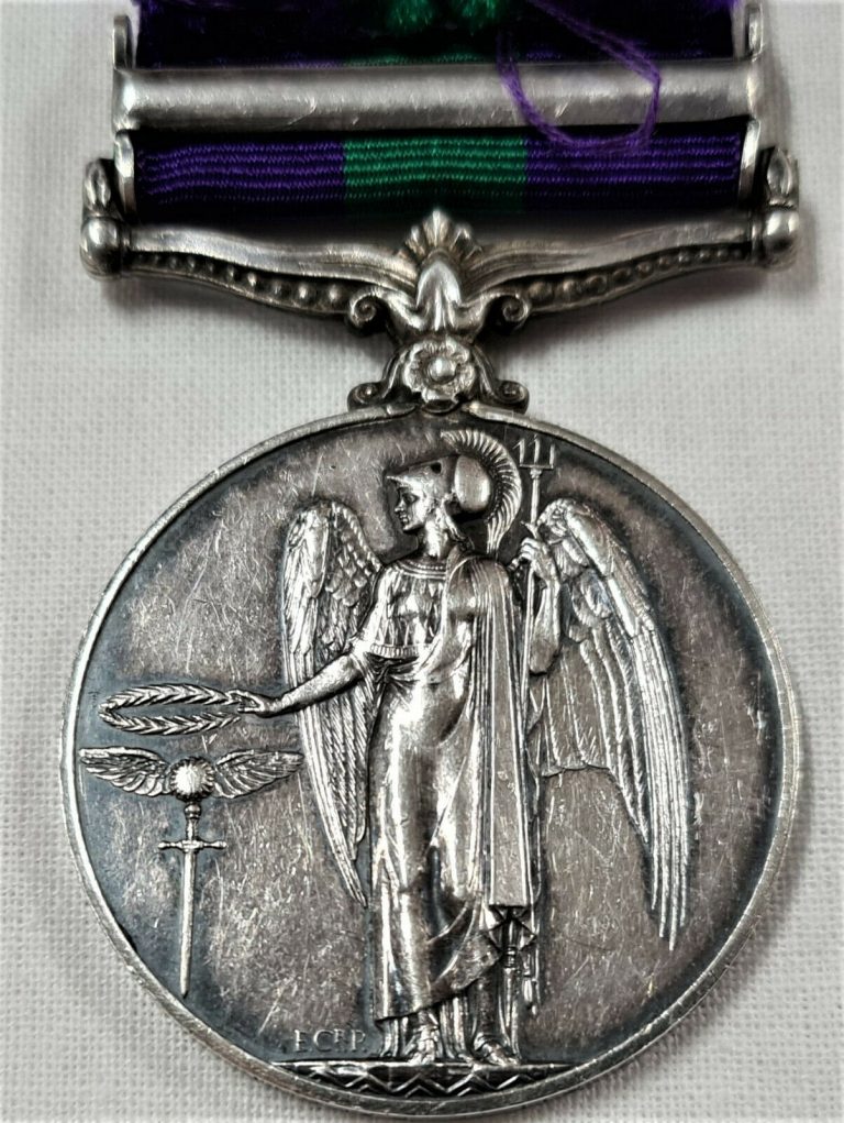 GENERAL SERVICE MEDAL PALESTINE 1945 PARROT ARGYLL & SUTHERLAND HIGHLANDERS +WW2 - Image 7