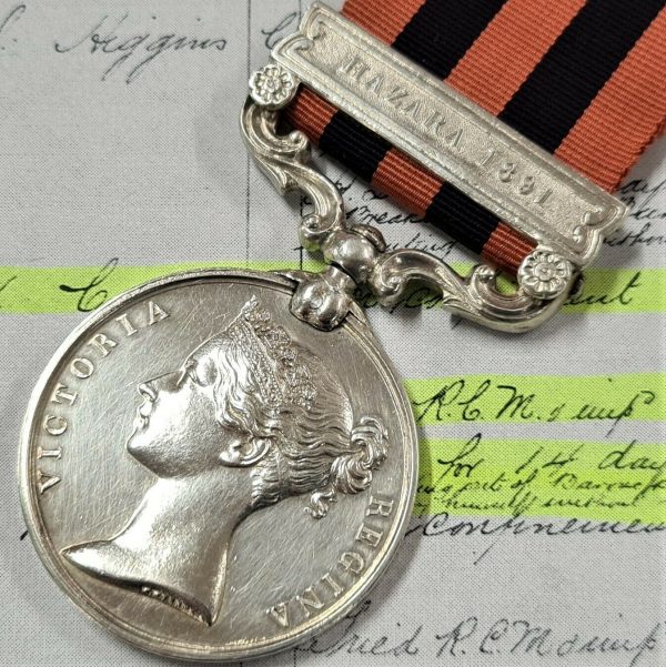 INDIA GENERAL SERVICE MEDAL HAZARA 1891 1215 COSTELLO R WELSH FUSILIERS PRE WW1