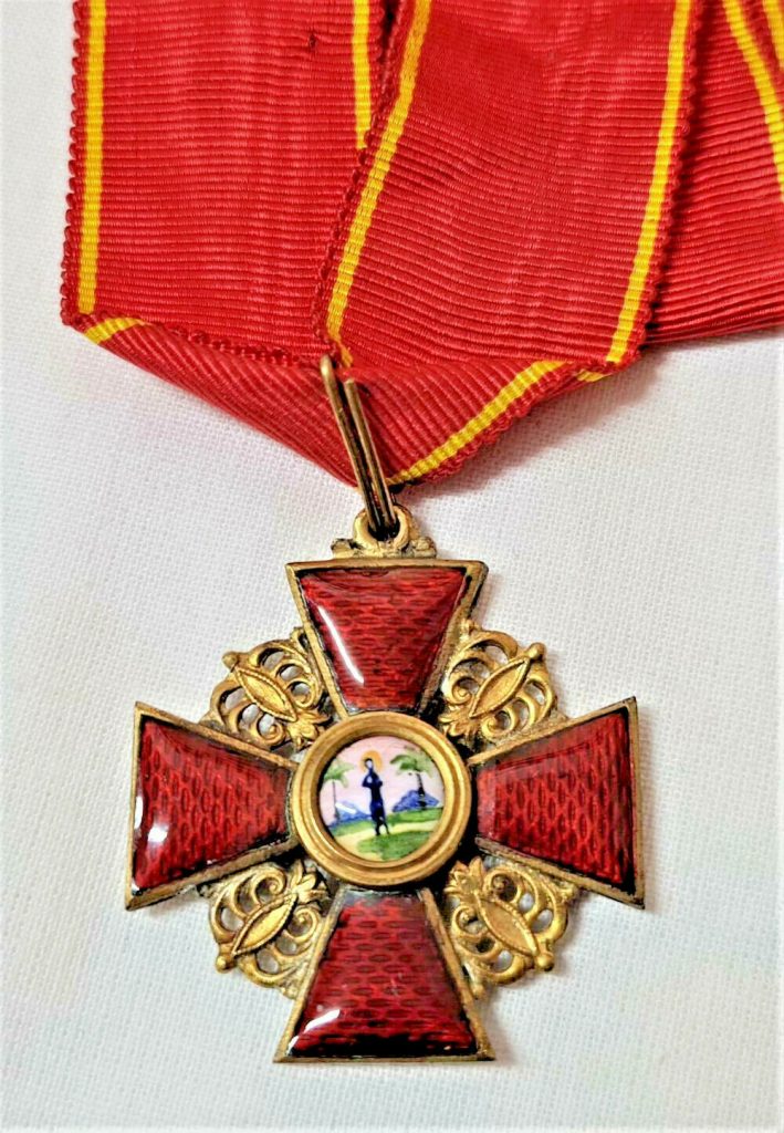 Russian Imperial Order of St Anne (Civil Division) 3rd Class Neck Badge Medal Tsar - Image 2