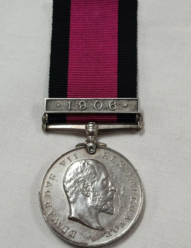 NATAL REBELLION MEDAL & CLASP TO TROOPER BAYLEY UMVOTI MOUNTED RIFLES PRE WW1 - Image 2