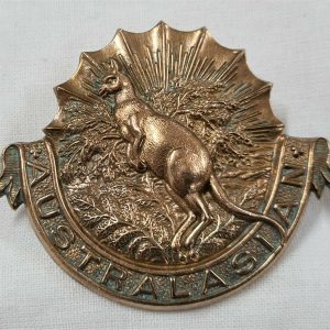 PRE WW1 BOER WAR KING'S COLONIAL UNIFORM HAT BADGE AUSTRALASIAN SQUADRON