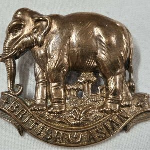 PRE WW1 BOER WAR KING'S COLONIAL UNIFORM HAT BADGE BRITISH ASIAN SQUADRON