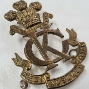 PRE WW1 BOER WAR KING'S COLONIAL UNIFORM HAT BADGE TYPE 2