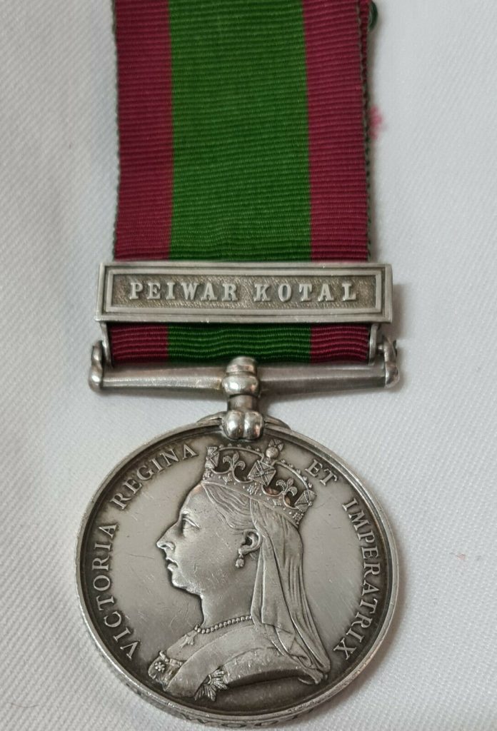 PRE WW1 BRITISH ARMY AFGHANISTAN MEDAL PEIWAR KOTAL PTE WOOD 8TH FOOT LIVERPOOL - Image 2