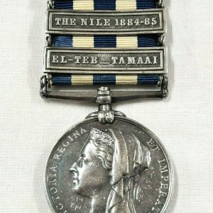 PRE WW1 BRITISH ARMY EGYPT 1882 MEDAL 3 CLASPS DRIVER 6420 SUNDERLAND WAKEFIELD