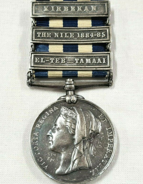 PRE WW1 BRITISH ARMY EGYPT 1882 MEDAL 3 CLASPS DRIVER 6420 SUNDERLAND WAKEFIELD