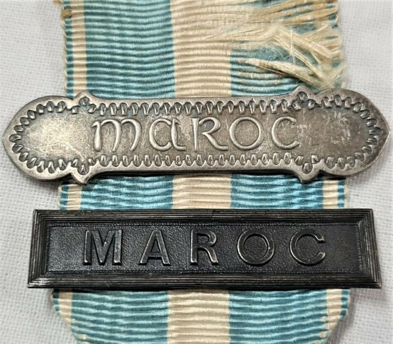 PRE WW1 FRENCH COLONIAL CAMPAIGN MEDAL MAROC CLASPS ARMY MILITARY - Image 4