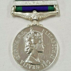 RARE KUWAIT ROYAL REGIMENT FUSILIERS POST WW2 BRITISH GENERAL SERVICE MEDAL