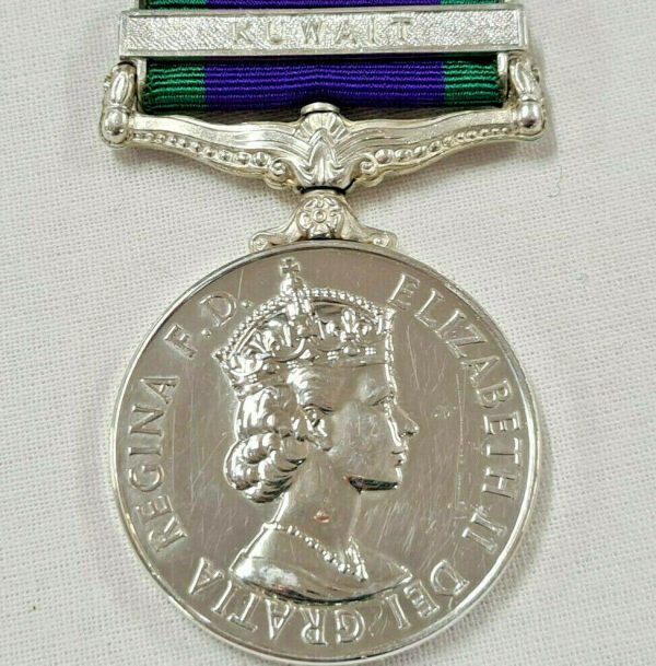 RARE KUWAIT ROYAL REGIMENT FUSILIERS POST WW2 BRITISH GENERAL SERVICE MEDAL