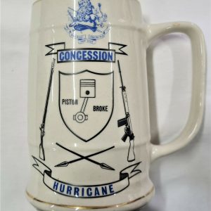 RHODESIAN ARMY BRITISH SOUTH AFRICAN POLICE CONCESSION HURRICANE BEER MUG