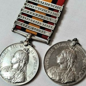 Rare Boer War double issue medals Clarence Winkup 21 & 105 Imperial Yeomanry WW1