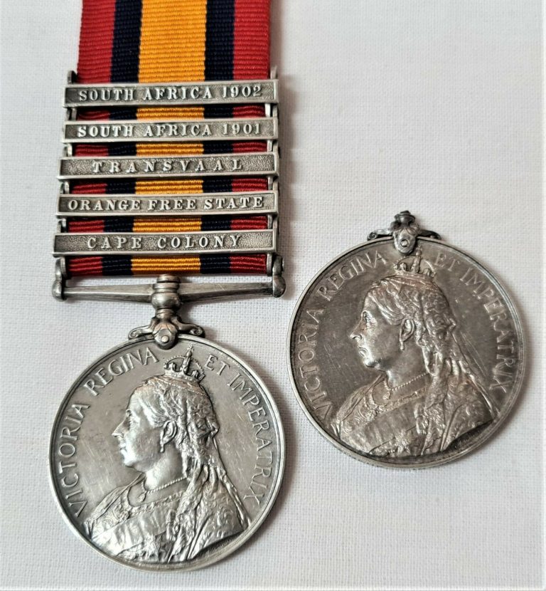 Rare Boer War double issue medals Clarence Winkup 21 & 105 Imperial Yeomanry WW1 - Image 2