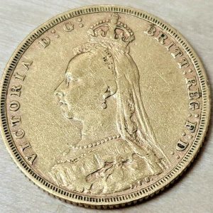 UK GOLD FULL SOVEREIGN COIN 1888