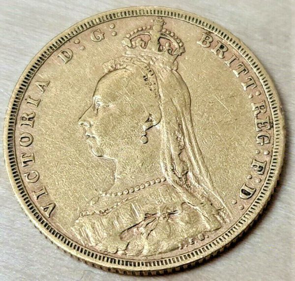 UK GOLD FULL SOVEREIGN COIN 1888