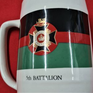 VINTAGE 5TH BATTALION THE RHODESIAN REGIMENT ARMY SERVICE BEER MUG