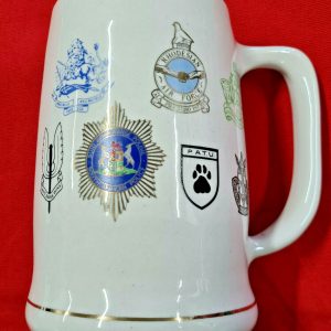 VINTAGE RHODESIAN ARMY OPERATION HURRICANE ARMS OF SERVICE BEER MUG