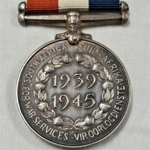 VINTAGE WW2 SOUTH AFRICA WAR SERVICE MEDAL 1939-1945 100% ORIGINAL 2