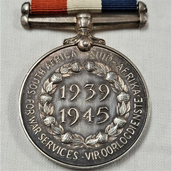 VINTAGE WW2 SOUTH AFRICA WAR SERVICE MEDAL 1939-1945 100% ORIGINAL 2